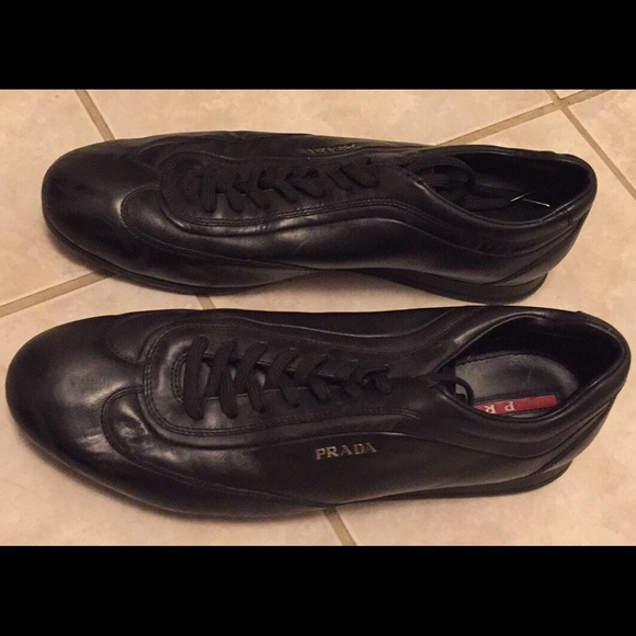 Genuine Prada Mens Shoe - Calzature Nero - US 11 - Picture 1 of 14